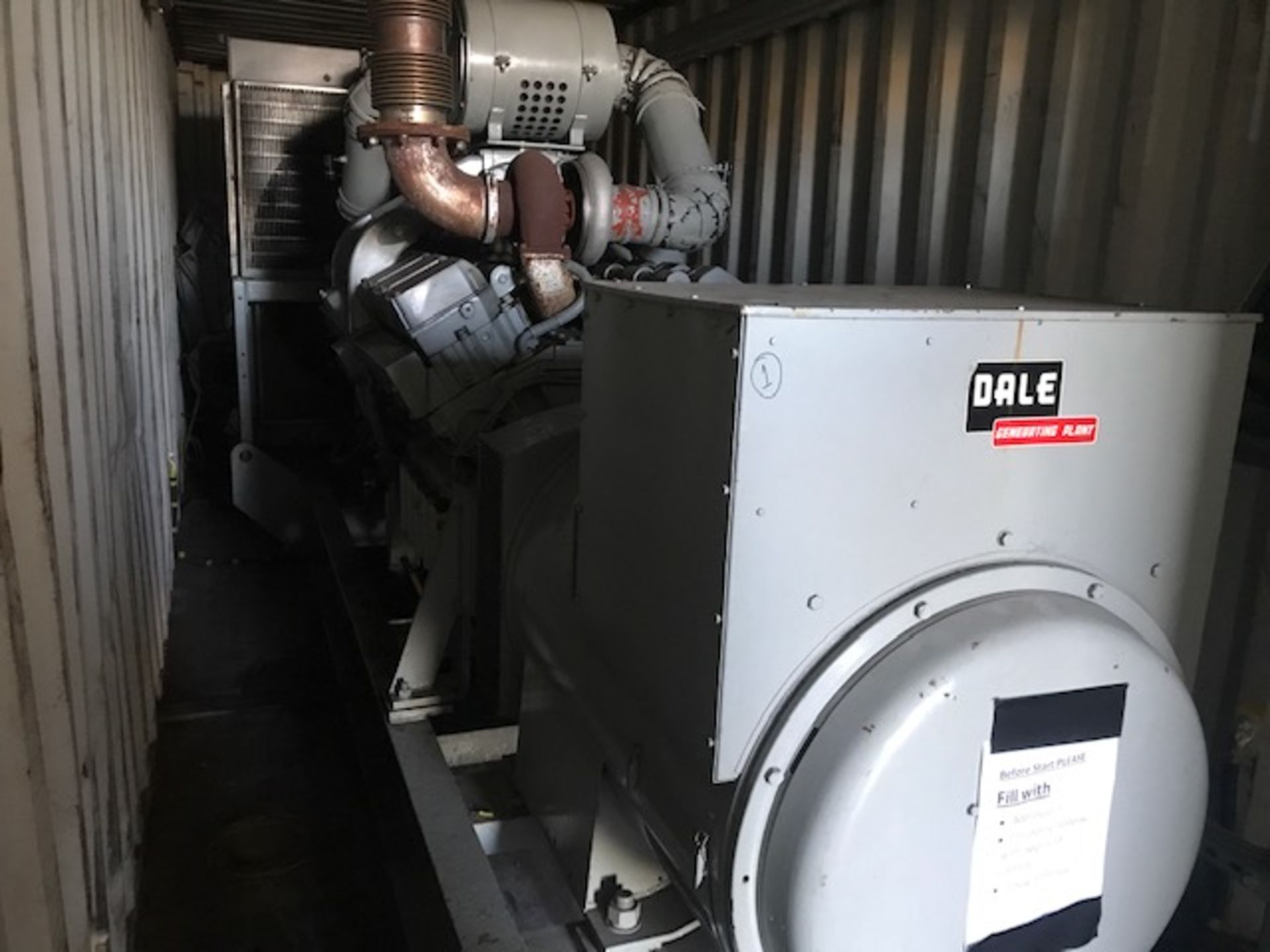 bid increment increased to £250......DALE 1000 KVA CONTAINERISED GENERATOR. PROVISIONAL SALE - Image 2 of 15
