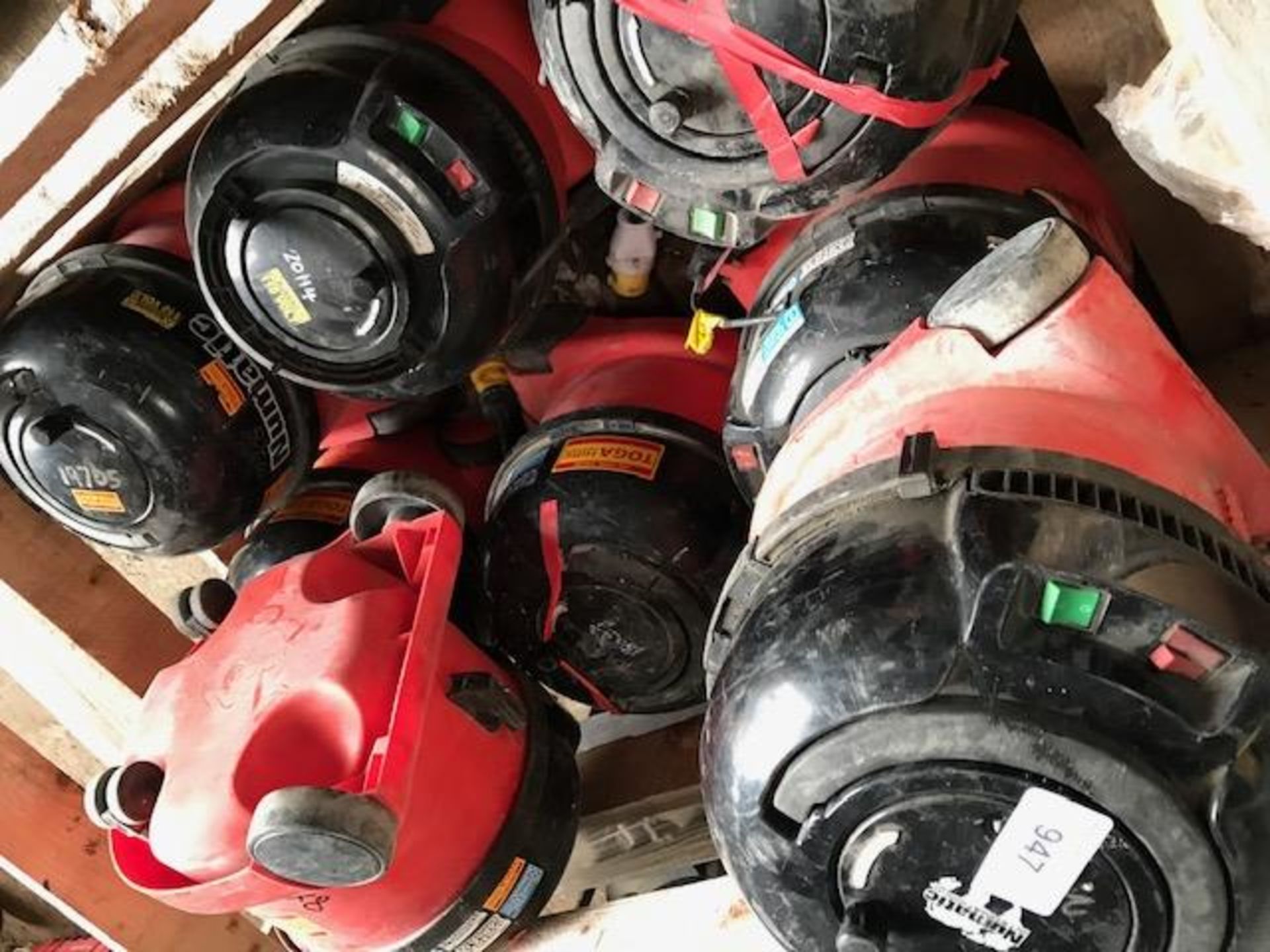 8 X SMALL SIZED 110VOLT HENRY VACUUMS, CONDITION UNKNOWN.