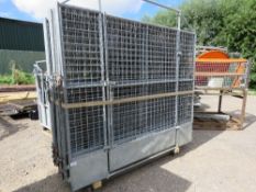 22 X LODDEN MESH HORSE/LIVESTOCK HANDLING PANELS, 8FT WIDE X 2.1M HEIGHT APPROX WITH TWO GATES. DIRE