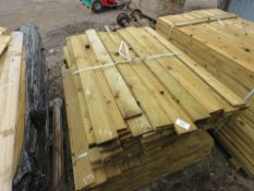 2 X PACKS OF FENCING TIMBER. 1 X FEATHER EDGE 1.34M LENGTH, 1 X SHIPLAP 1.42M LENGTH.