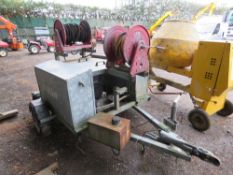 NIXON HIGH PRESSURE TOWED WASHER UNIT. WHEN TESTED WAS SEEN TO RUN. PUMP UNTESTED. PETROL ENGINE.