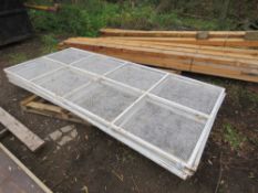 6 X LIGHTWEIGHT MESH COVERED PANELS. 1.5M X 3.35M APPROX.