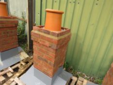 CGFMA FIBRE GLASS CHIMNEY STACK. GRP CENTRE AND BASE WITH REAL BRICK FACING. BELIEVED TO BE 25 DEGR