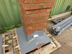 CGFMA FIBRE GLASS CHIMNEY STACK. GRP CENTRE AND BASE WITH REAL BRICK FACING. BELIEVED TO BE 25 DEGR