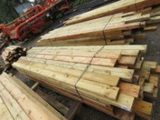 LARGE PACK OF APPROXIMATELY 56 PIECES OF PRE USED DENAILED 4X2 TIMBER 2M-3.6M LENGTHS APPROX.