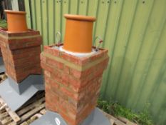 CGFMA FIBRE GLASS CHIMNEY STACK. GRP CENTRE AND BASE WITH REAL BRICK FACING. BELIEVED TO BE 25 DEGR