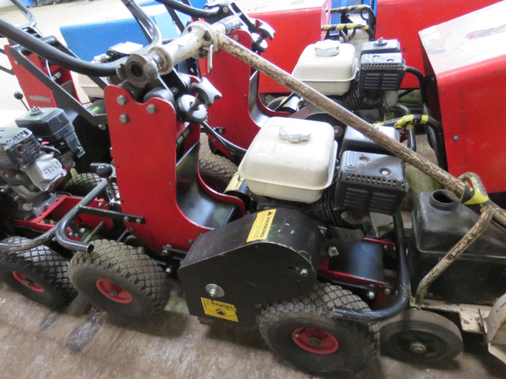 TRACMASTER PETROL ENGINED TURF CUTTER. WHEN TESTED WAS SEEN TO RUN, DRIVE AND BLADE MOVED. DIRECT FR