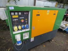 HARRINGTON 16KVA SKID MOUNTED 16KVA GENERATOR. 1865REC HRS. SN:22673. 115/230VOLT. WHEN TESTED WAS S