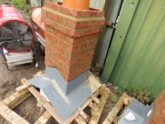 CGFMA FIBRE GLASS CHIMNEY STACK. GRP CENTRE AND BASE WITH REAL BRICK FACING. BELIEVED TO BE 25 DEGR