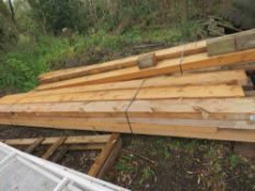 PACK OF 9"X 2" PRE USED DENAILED TIMBERS 13-15FT LENGTH APPROX. 11NO PIECES APPROX.