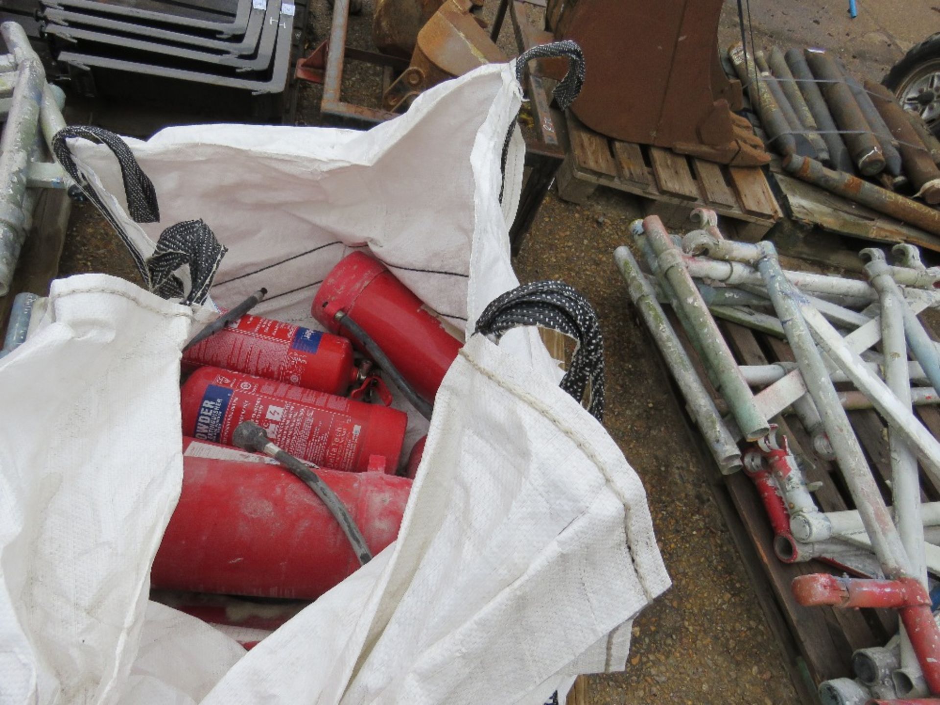 BULK BAG CONTAINING FIREFIGHTING EQUIPMENT, CONDITION UNKNOWN.