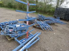 23 X WHEELED BASES FOR PIPE RACK TREES WITH LINKING BARS.