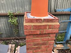 CGFMA FIBRE GLASS CHIMNEY STACK. GRP CENTRE AND BASE WITH REAL BRICK FACING. BELIEVED TO BE 25 DEGRE