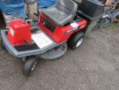 MURRAY RIDE ON MOWER WITH COLLECTOR BAGS. UNTESTED, CONDITION UNKNOWN.