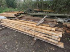 2 X PACK OF 9"X 2" PRE USED DENAILED TIMBERS 11-15FT LENGTH APPROX. 55NO PIECES APPROX.