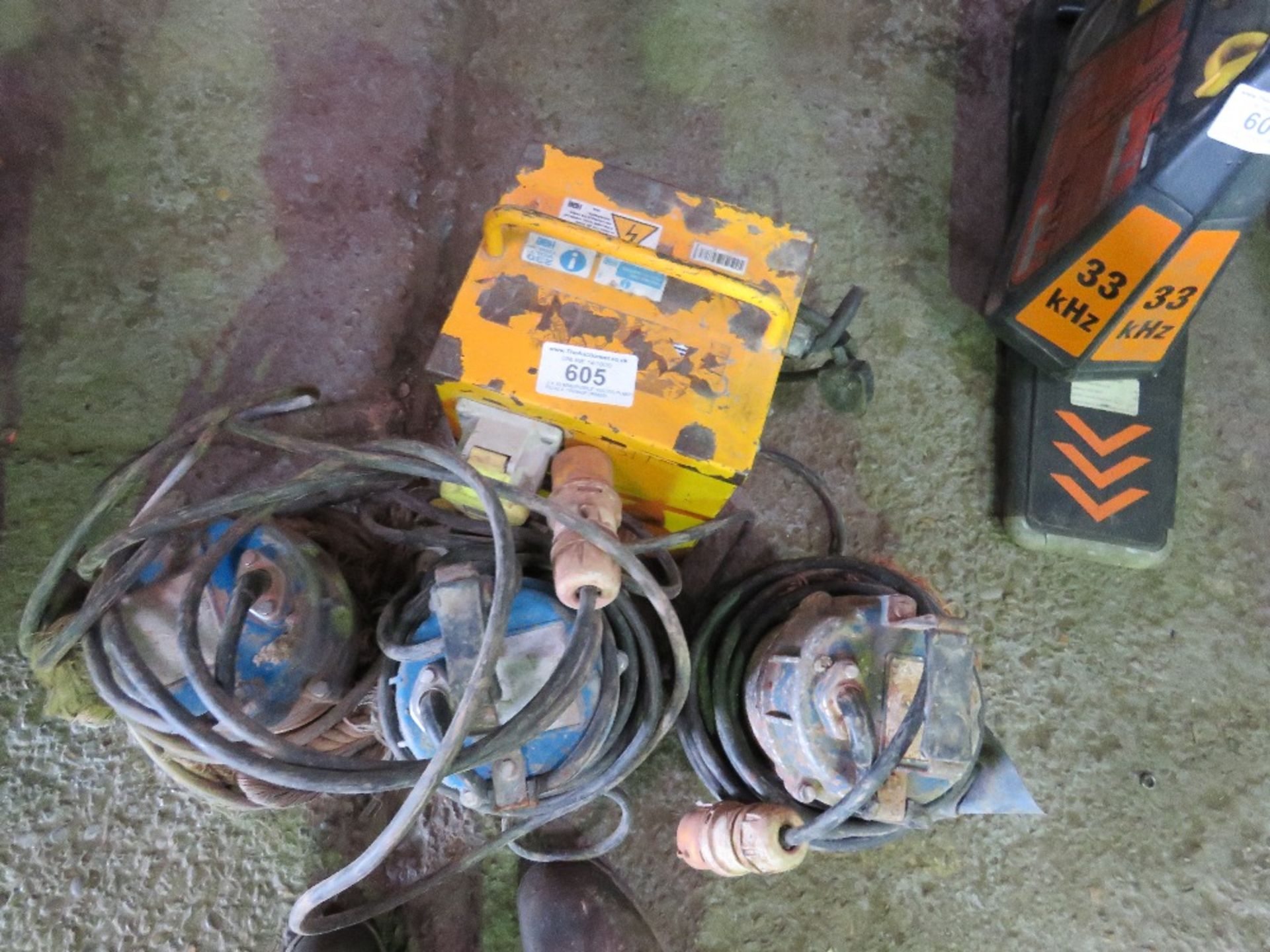 3 X SUBMERSIBLE WATER PUMPS PLUS A TRANSFORMER.