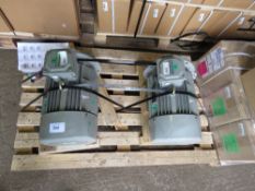 PALLET CONTAINING 2 X 7.5KW ELECTRIC MOTORS. SOURCED FROM A LARGE MANUFACTURING COMPANY AS PART OF