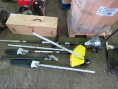 TITAN COMBI SET HEDGE CUTTER, POLE SAW, STRIMMER ATTACHMENTS. CONDITION UINKNOWN.