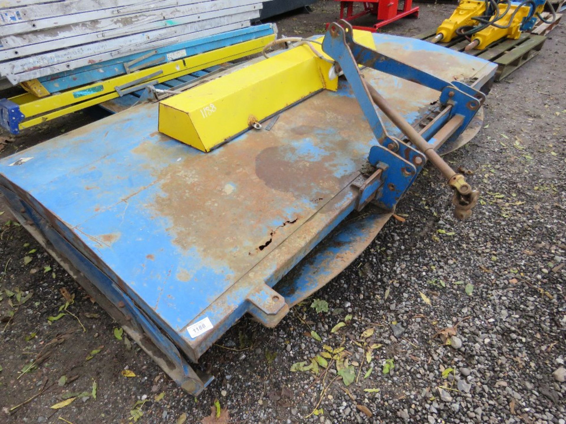 CUTLASS ROTARY TRACTOR MOUNTED MOWER, CIRCA 9FT WIDTH.