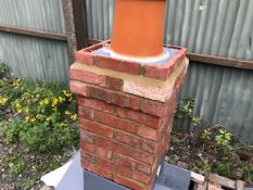 CGFMA FIBRE GLASS CHIMNEY STACK. GRP CENTRE AND BASE WITH REAL BRICK FACING. BELIEVED TO BE 25 DEGR