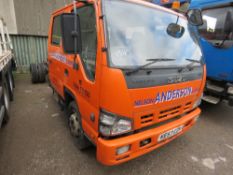 ISUZU DOUBLE CAB EASYSHIFT GEARBOX 7500KG RATED CHASSIS CAB LORRY. REG KE57 CZH. 12FT LENGTH OF CHAS