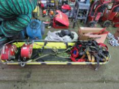 SAFETY EQUIPMENT TO INCLUDE STRETCHER, RECOVERY WINCH AND HARNESSES UNTESTED.