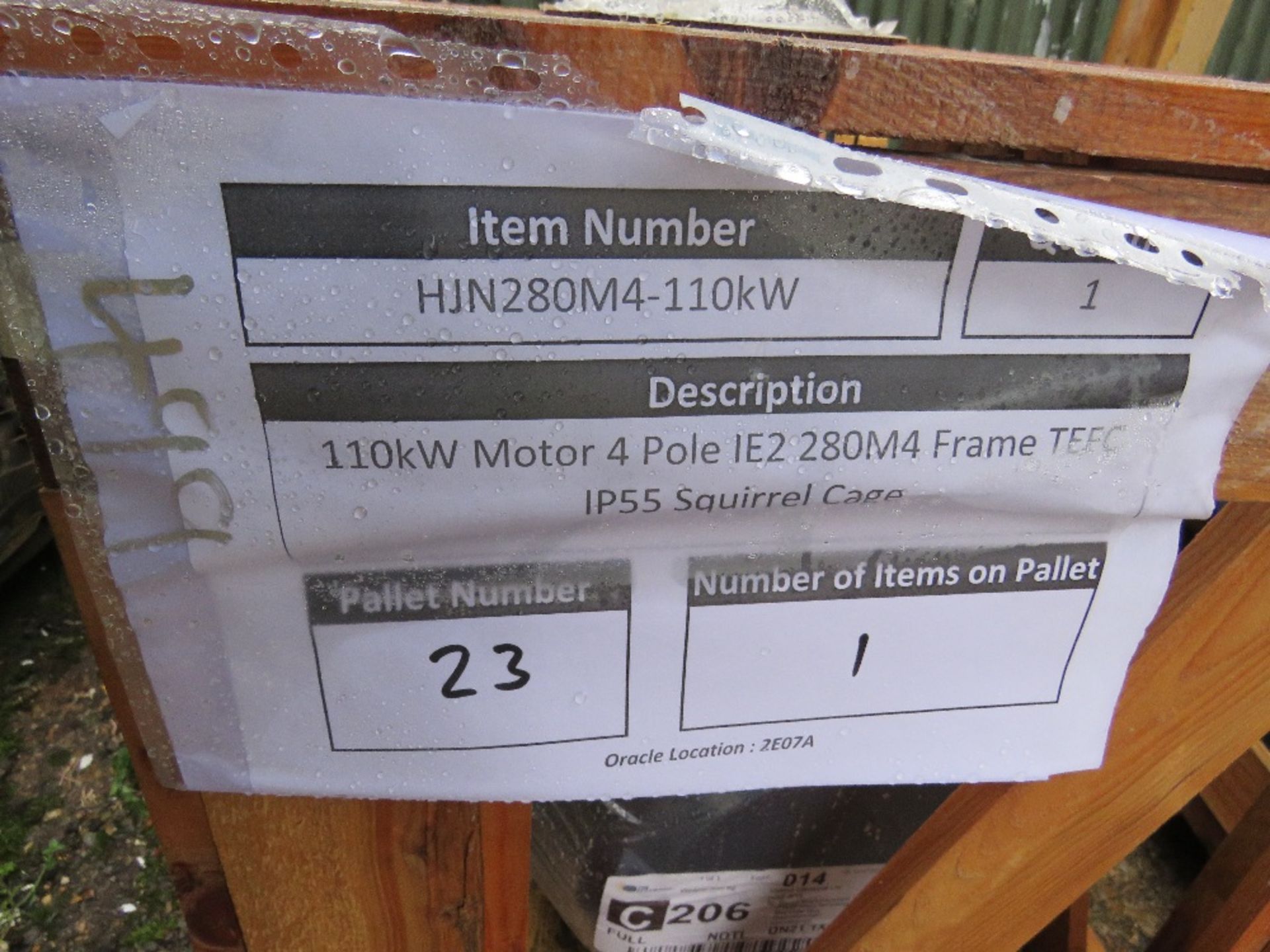 1 X 110KW ELECTRIC MOTOR, 400/690 VOLT POWERED. BOXED/PACKAGED. BELIEVED TO BE NEW/UNUSED. SOURCED F - Image 5 of 6