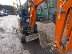 HITACHI ZX17U-2 MINI EXCAVATOR WITH EXPANDING TRACKS. 2 X BUCKETS. HOURS BLANK. WHEN TESTED WAS SEEN