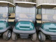 CLUBCAR PETROL ENGINED GOLF BUGGY. YEAR 2015 BUILD APPROX. WHEN TESTED WAS SEEN TO START, DRIVE, STE