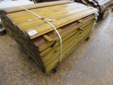 PACK OF SHIPLAP TIMBER CLADDING 1.4M X 10CM WIDE APPROX.