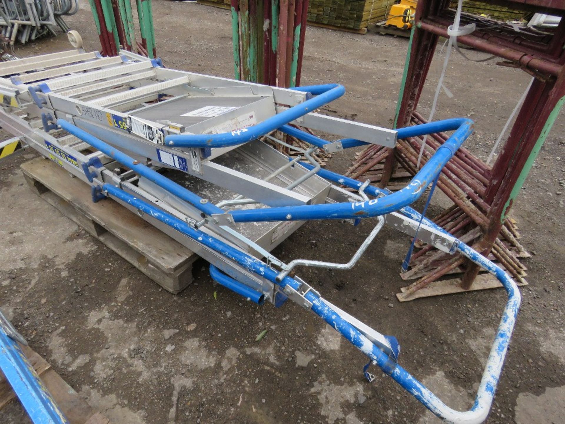 2 X CLOW TELECOPIC STEP LADDERS WITH WORK PLATFORM