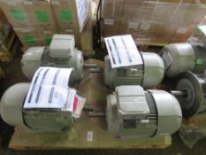 PALLET CONTAINING 4X ELECTRIC MOTORS. 3@18.5 PLUS 1@7.5KW. SOURCED FROM A LARGE MANUFACTURING COMP