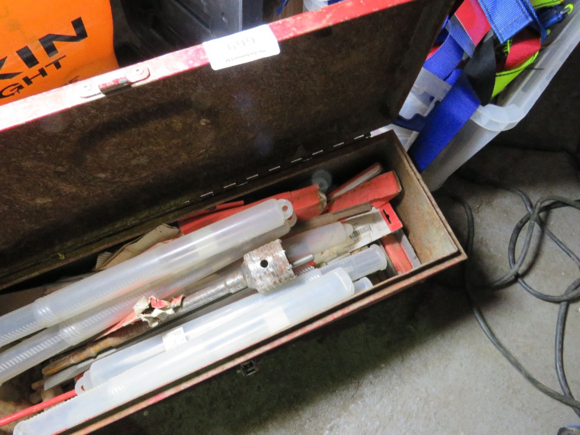 BOX OF LARGE DRILL BITS. SOURCED FROM DEPOT CLEARANCE DUE TO A CHANGE IN COMPANY POLICY. - Image 2 of 2