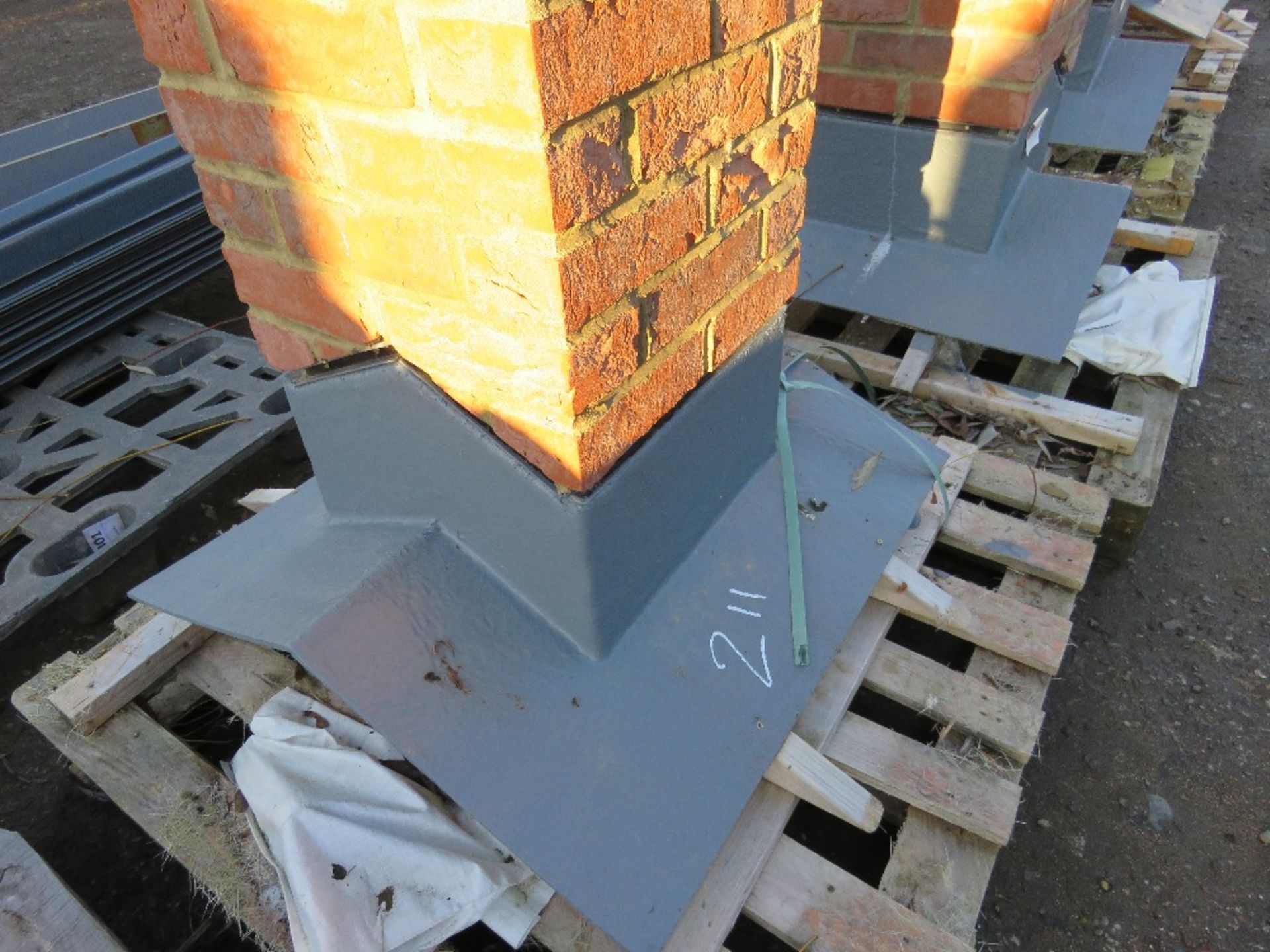 CGFMA FIBRE GLASS CHIMNEY STACK. GRP CENTRE AND BASE WITH REAL BRICK FACING. BELIEVED TO BE 25 DEGR - Image 3 of 3