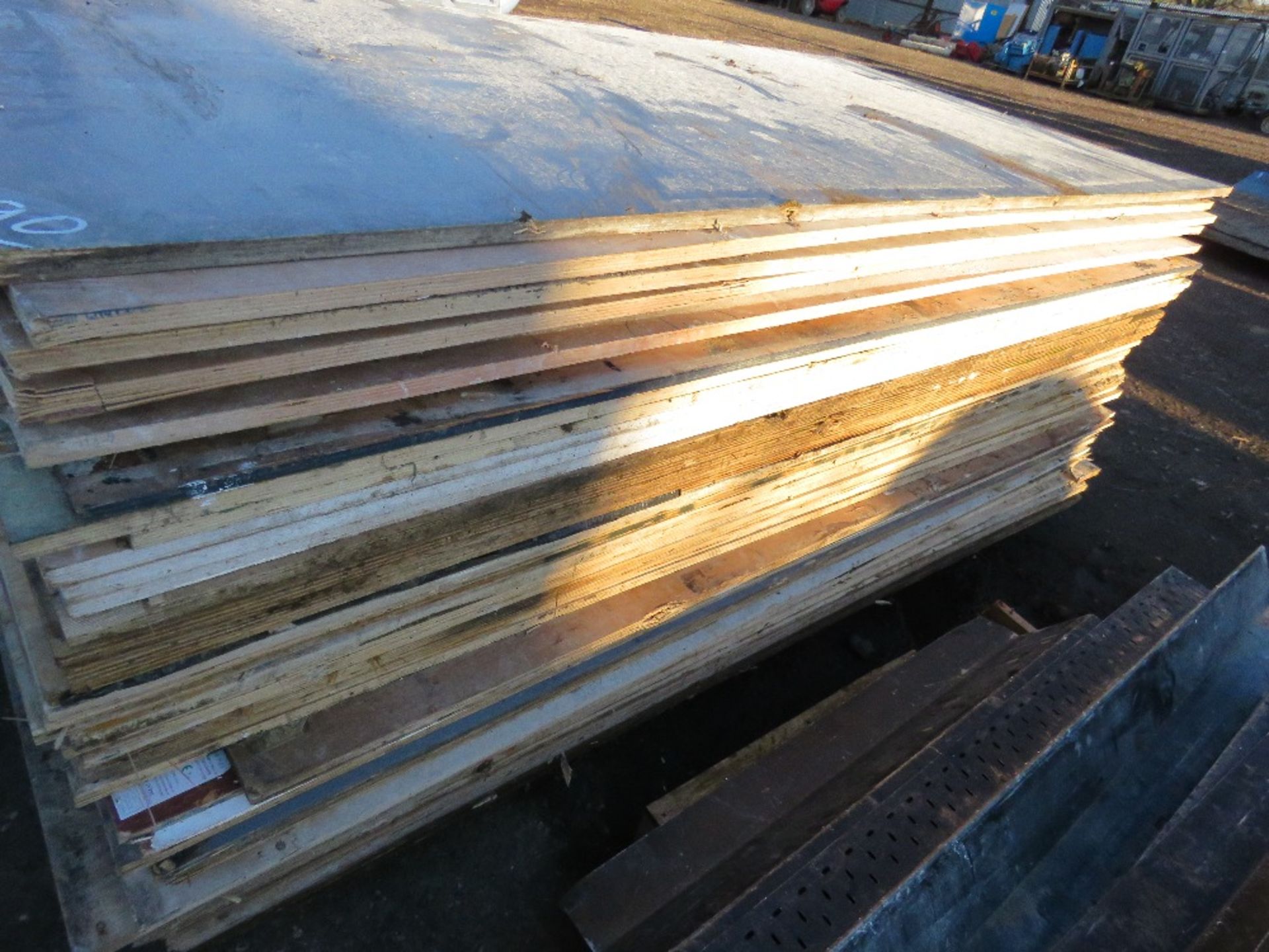 APPROX 50 X PRE USED PLYWOOD SHEETS.