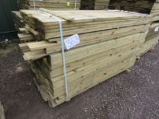 LARGE PACK OF FEATHER EDGE CLADDING TIMBERS, 1.76M X 0.105M APPROX.