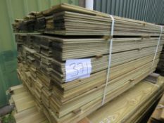 LARGE PACK OF MACHINED FENCE CLADDING TIMBER 1.44M X 0.1M APPROX.