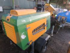 VT1 TOWED LIGHTING TOWER SET, YEAR 2011, 2036 REC HOURS. SN:1101704. RETIREMENT SALE. WHEN TESTED W
