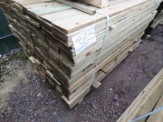 LARGE PACK OF FEATHER EDGE CLADDING TIMBERS, 1.5M X 0.105M APPROX.