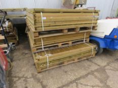 STACK OF 3 X PALLETS CONTAINTING APPROX 19 X ASSORTED FENCE PANELS.