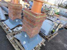 CGFMA FIBRE GLASS CHIMNEY STACK. GRP CENTRE AND BASE WITH REAL BRICK FACING. BELIEVED TO BE 25 DEGR