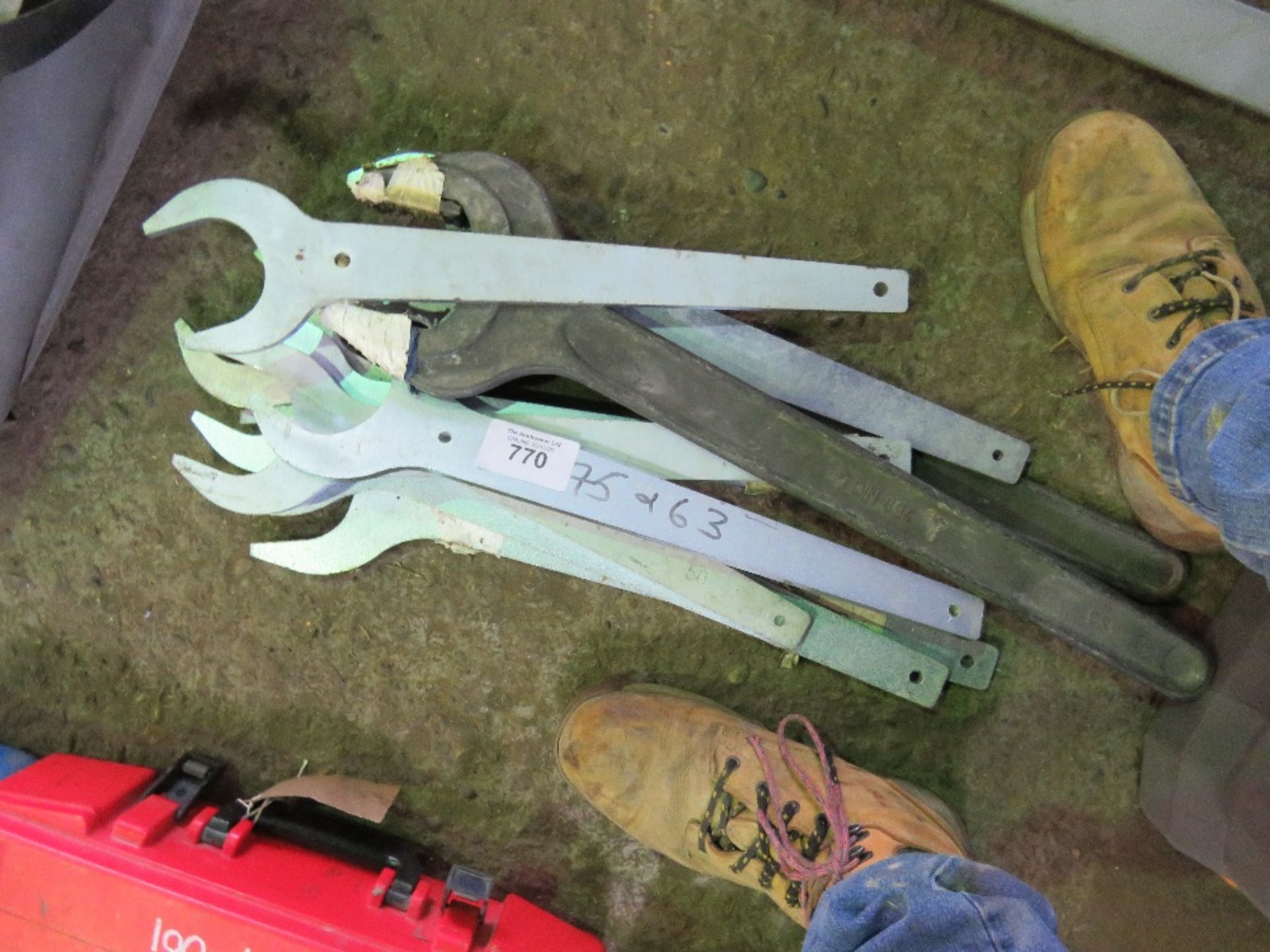 QUANTITY OF LARGE SPANNERS. SOURCED FROM DEPOT CLEARANCE DUE TO A CHANGE IN COMPANY POLICY.