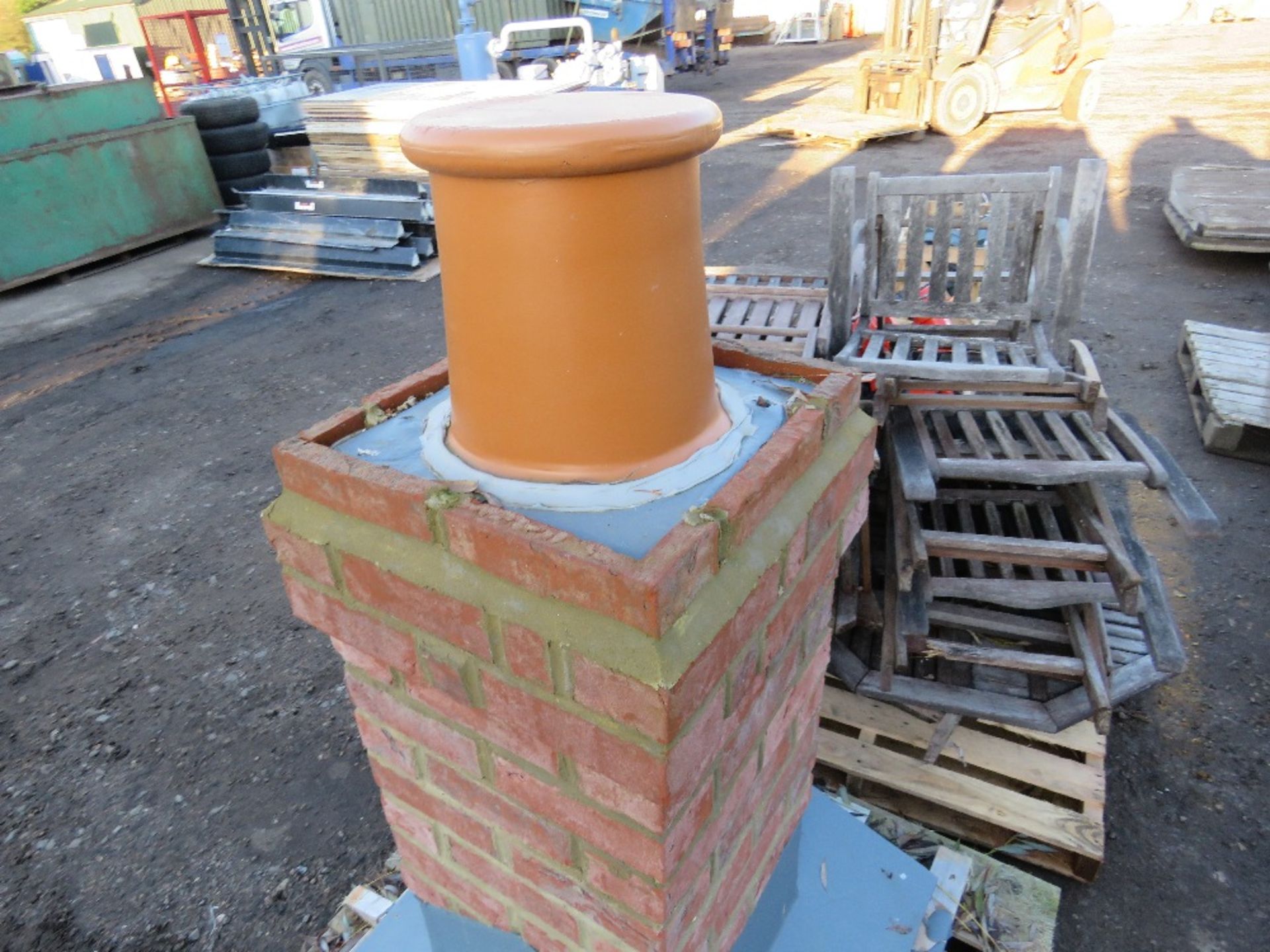 CGFMA FIBRE GLASS CHIMNEY STACK. GRP CENTRE AND BASE WITH REAL BRICK FACING. BELIEVED TO BE 25 DEGR - Image 2 of 4