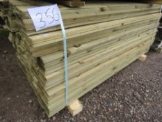 LARGE PACK OF FEATHER EDGE CLADDING TIMBERS, 1.8M X 0.105M APPROX.