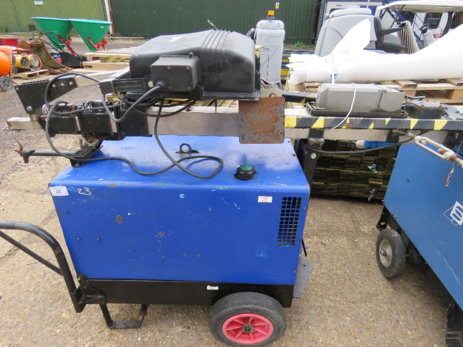 STEPHILL 6KVA BARROW GENERATOR WITH LIGHTING TOWER MAST ATTACHED. - Image 2 of 5