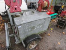 NIXON HIGH PRESSURE TOWED WASHER UNIT. WHEN TESTED WAS SEEN TO RUN. PUMP UNTESTED. PETROL ENGINE.