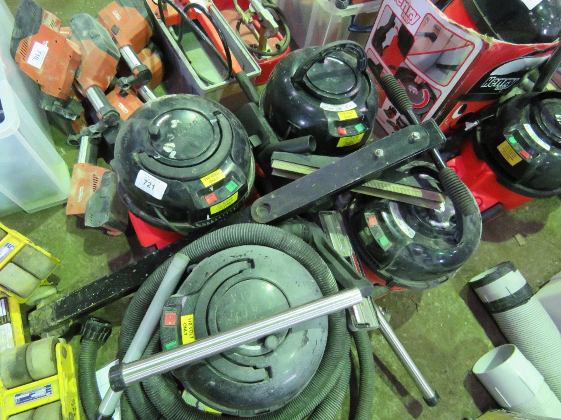 4 X HENRY VACUUM HOOVERS. SOURCED FROM DEPOT CLEARANCE DUE TO A CHANGE IN COMPANY POLICY.