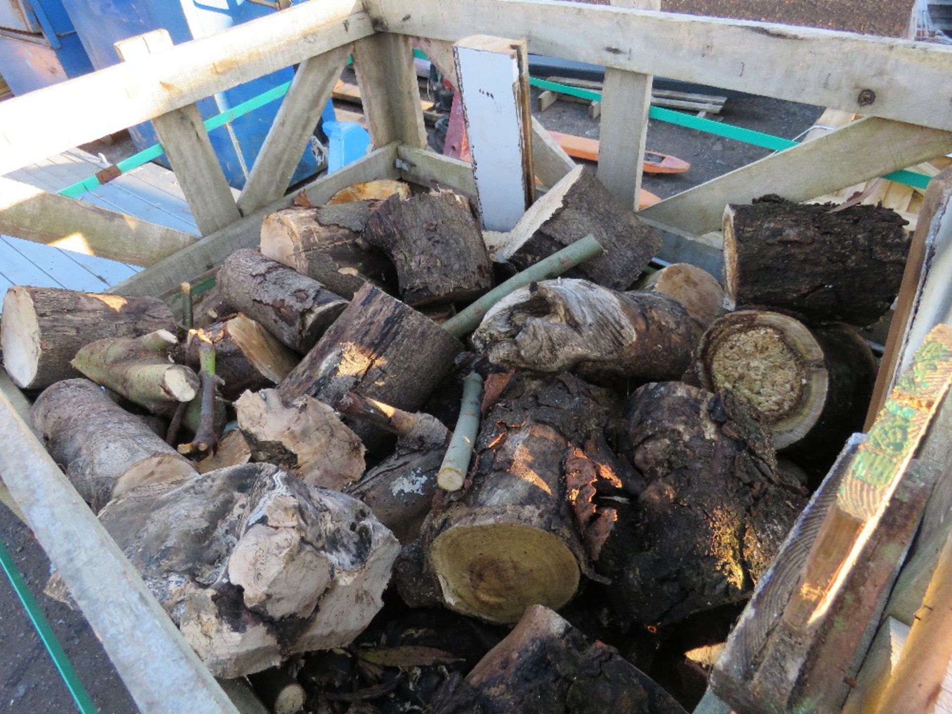 2 X SMALL STILLAGES OF LOGS. - Image 2 of 3