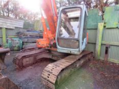 HITACHI EX120 STEEL TRACKED 12 TONNE EXCAVATOR, YEAR 1994. ONE BUCKET. WHEN TESTED WAS SEEN TO DRIVE