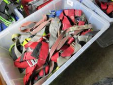 BOX OF SAFETY HARNESSES, UNTESTED. SOURCED FROM DEPOT CLEARANCE DUE TO A CHANGE IN COMPANY POLICY.